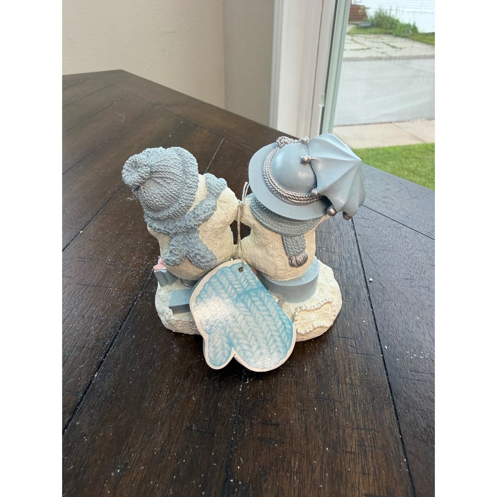 Snow Buddies Shop Till You Drop Figurine Snowman Christmas Decor Blue - Picture 3 of 5